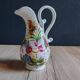 Vintage Ceramic Jug Hand-Painted Multicoloured Floral Decor, Ewer
