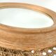 Oval wooden mirror 31x37cm