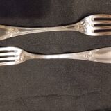 12 silver-plated dessert forks by Félix Frères