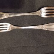 12 silver-plated dessert forks by Félix Frères