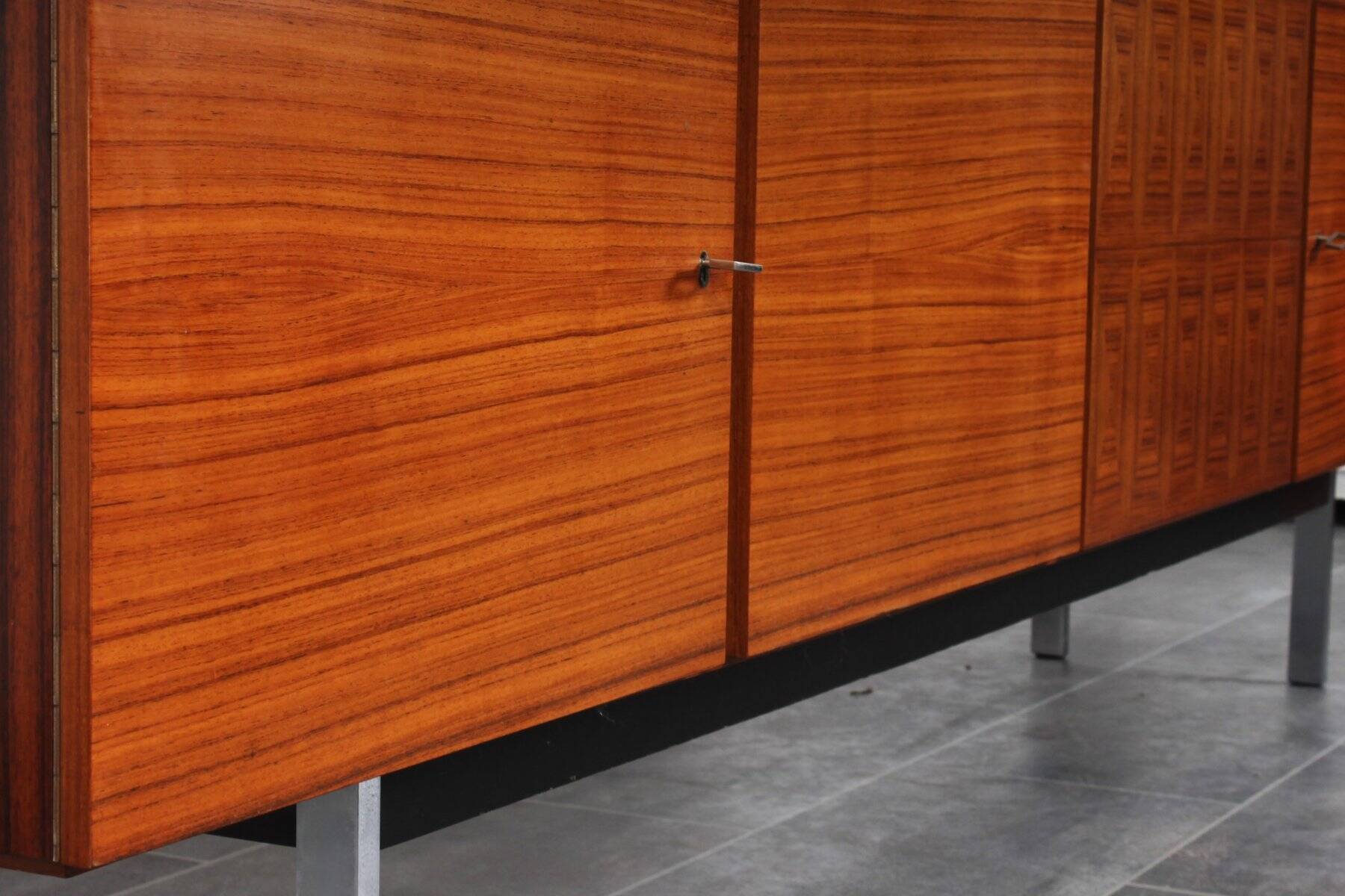 Vintage rosewood veneer sideboard by Musterring International, 1960s