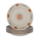 6 flat plates in longchamp earthenware model lolette around 1950 n°1