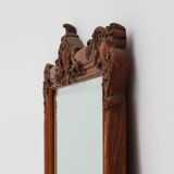 Baroque carved wooden beveled mirror in Louis XV style, France 1900s