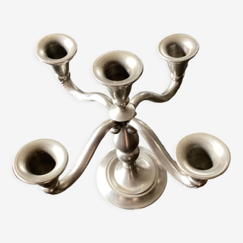 Royal Holland pewter candle holder with five candles dimension: height -20cm- width -18cm-
