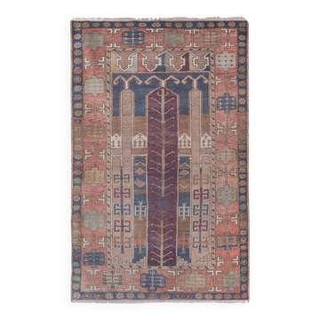 Tapis turc vintage fait main 125x198 cm