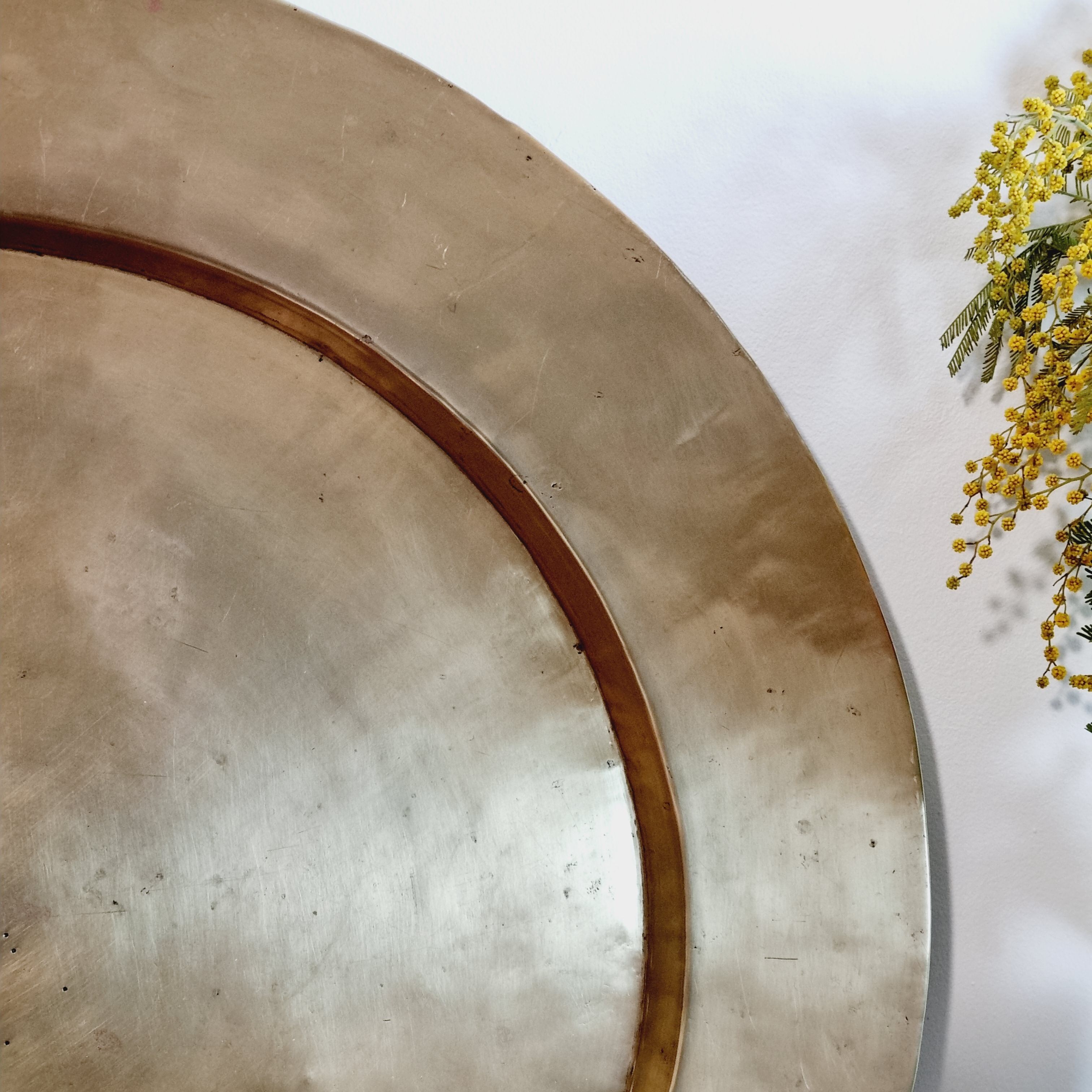 Solid brass wall tray