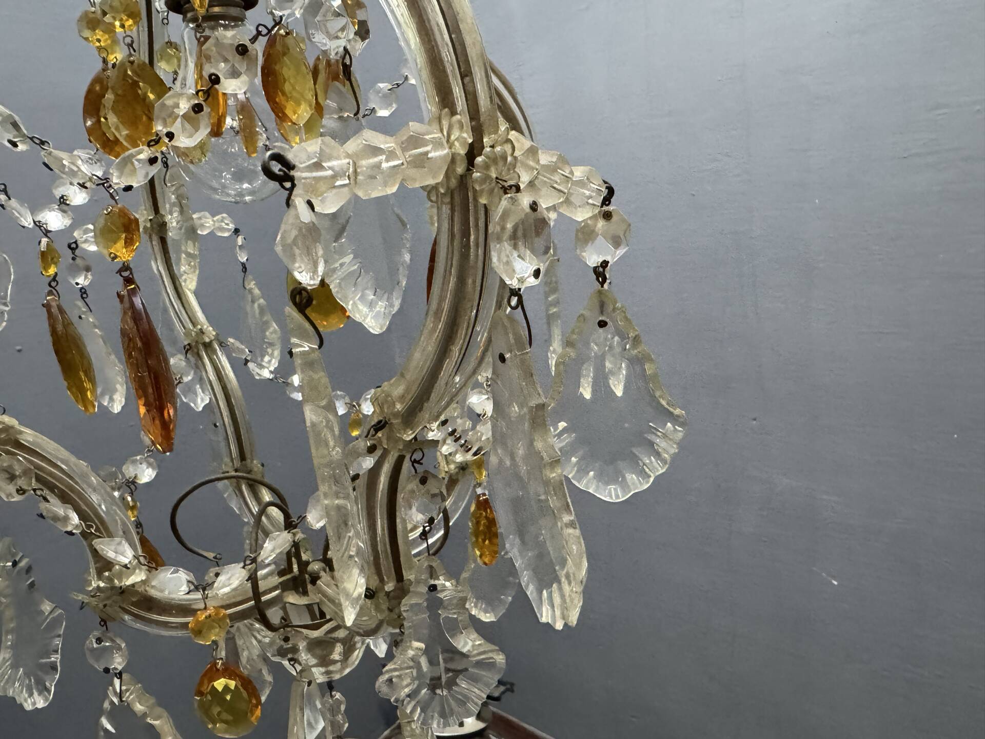 Crystal Italian Maria Teresa Light Pendant  1950’s 