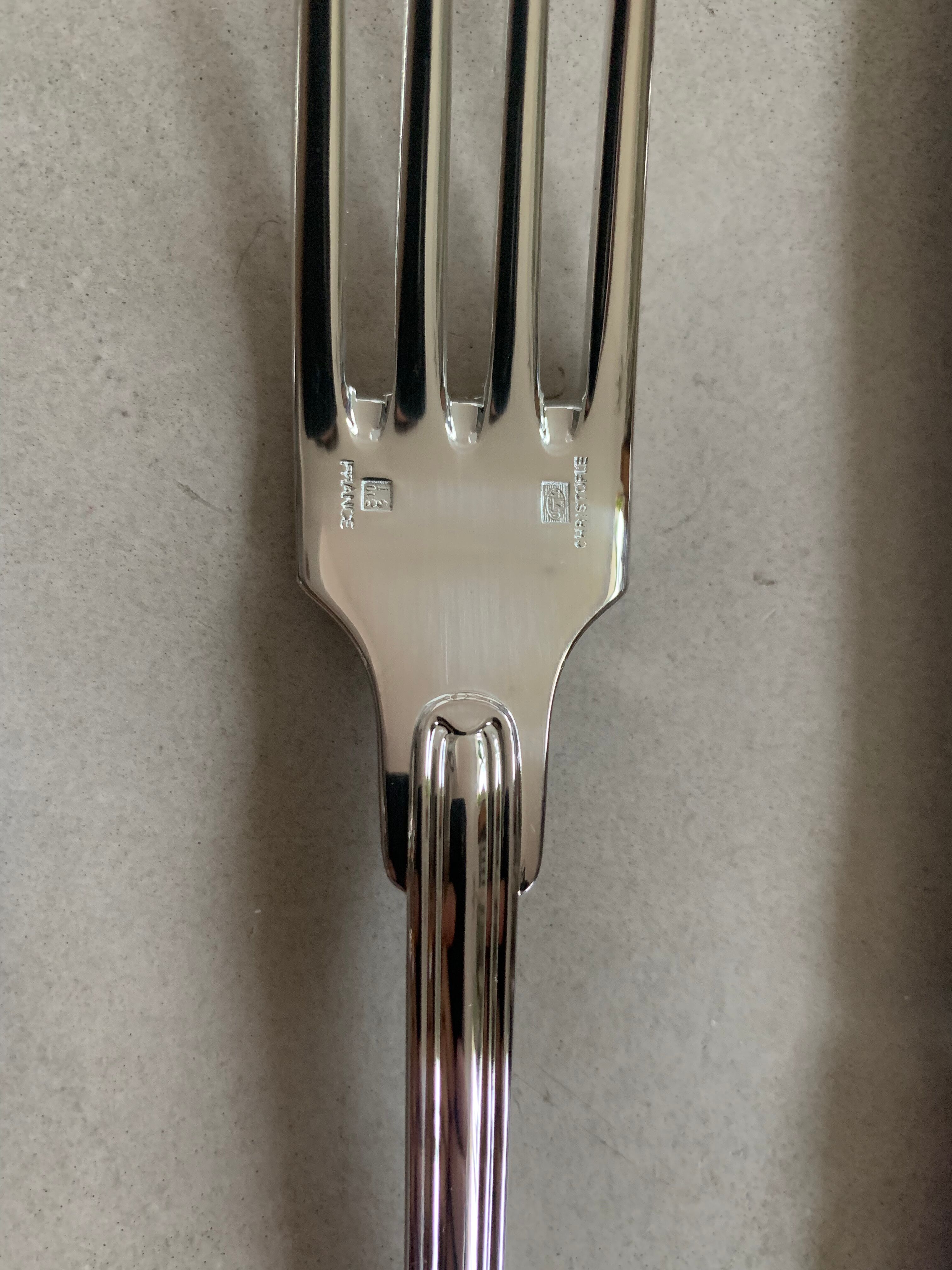 Set 6 silver cutlery Christofle chinon model