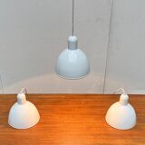 Vintage Danish enamelled pendant lamp model ES by Edgar Schlaefle for Louis Poulsen, 1980s.