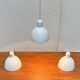 Vintage Danish enamelled pendant lamp model ES by Edgar Schlaefle for Louis Poulsen, 1980s.