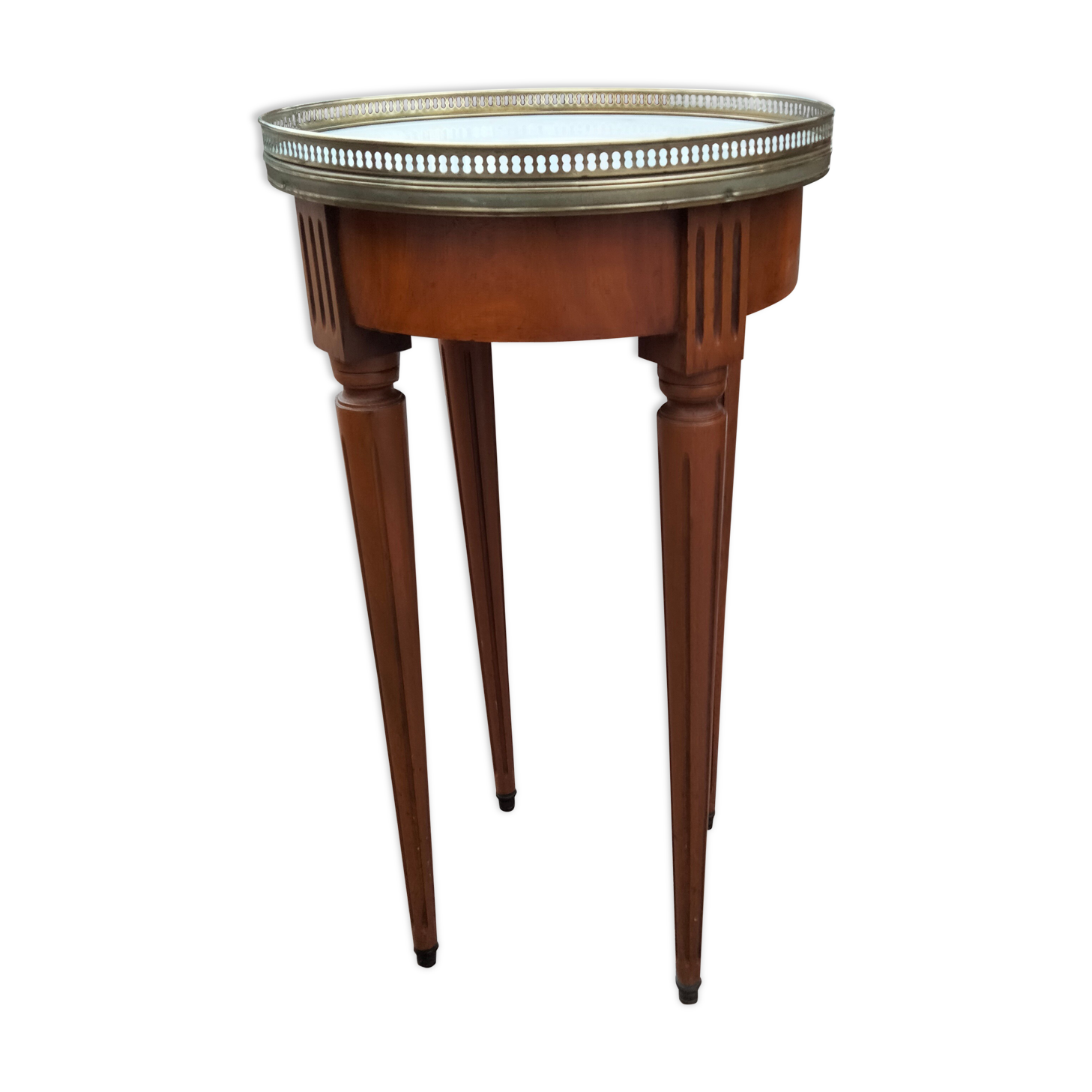 Gueridon side table old marble top vintage xxeme