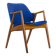 Armchair in Blue and Teak by Alf Svensson for Dux, 1960s