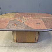 Vintage Paul Kingma style coffee table, 1980s