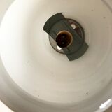 Vintage 70s white opaline glass pendant