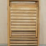 Set of 4 folding steamer chairs in oak from around 1940.