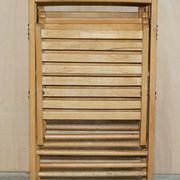 Set of 4 folding steamer chairs in oak from around 1940.