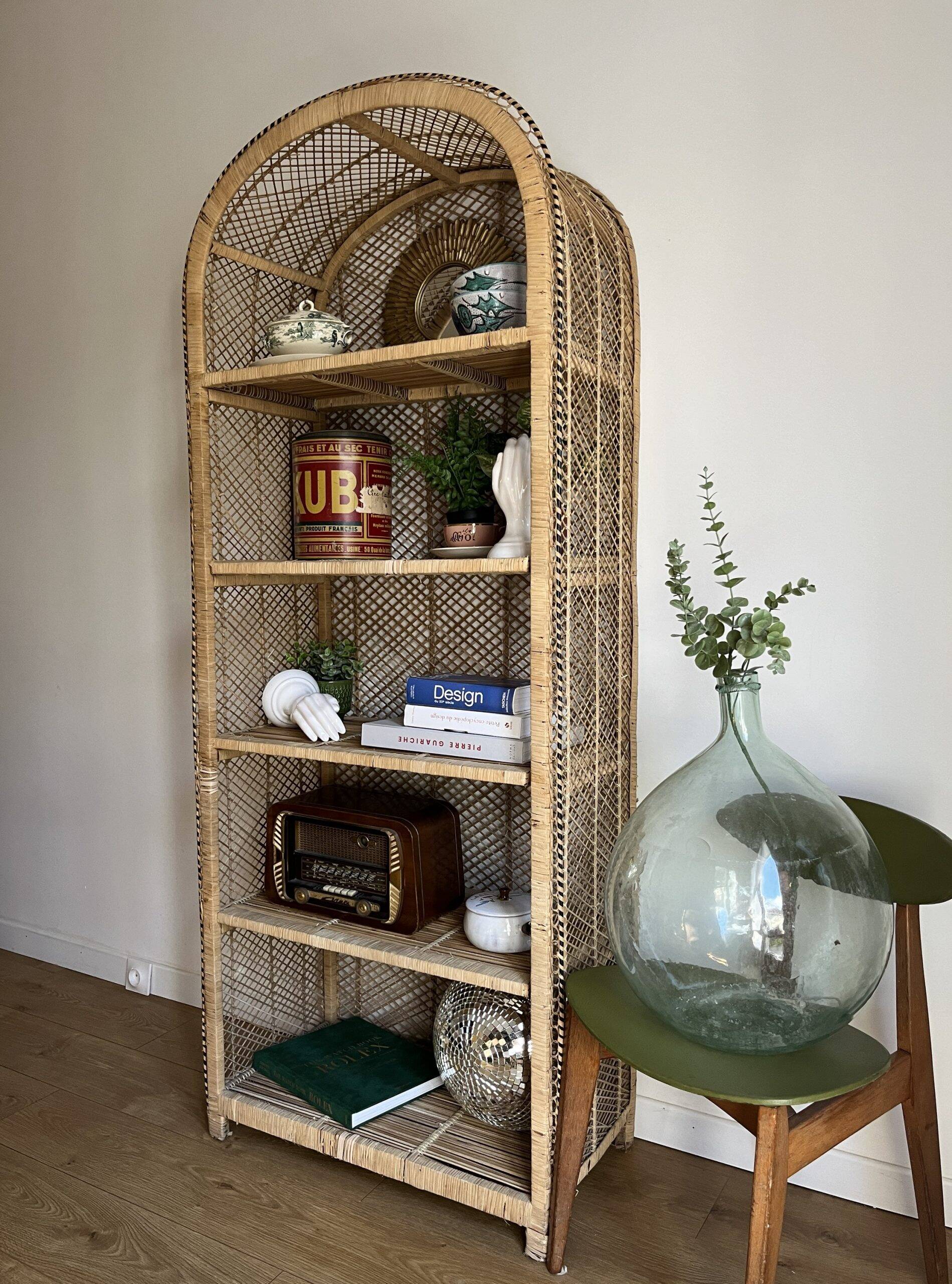 Very large vintage buri shelf