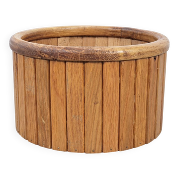 Vintage Oak Indoor Planter, Denmark, 1960s