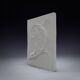 Plaster bas-relief of an acanthus leaf.
