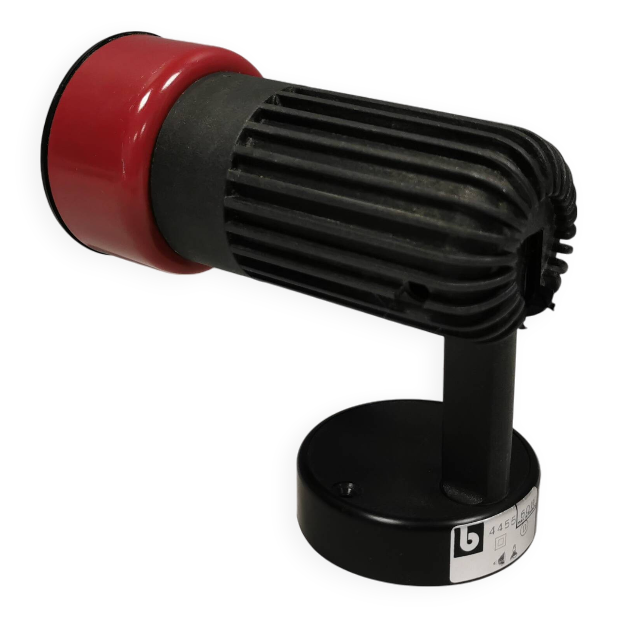 Small vintage wall lamp in hard pressed black and red plastic