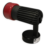 Small vintage wall lamp in hard pressed black and red plastic