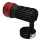 Small vintage wall lamp in hard pressed black and red plastic