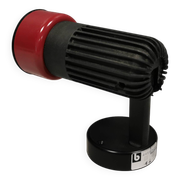 Small vintage wall lamp in hard pressed black and red plastic