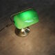 Green Glass Bankers Lamp