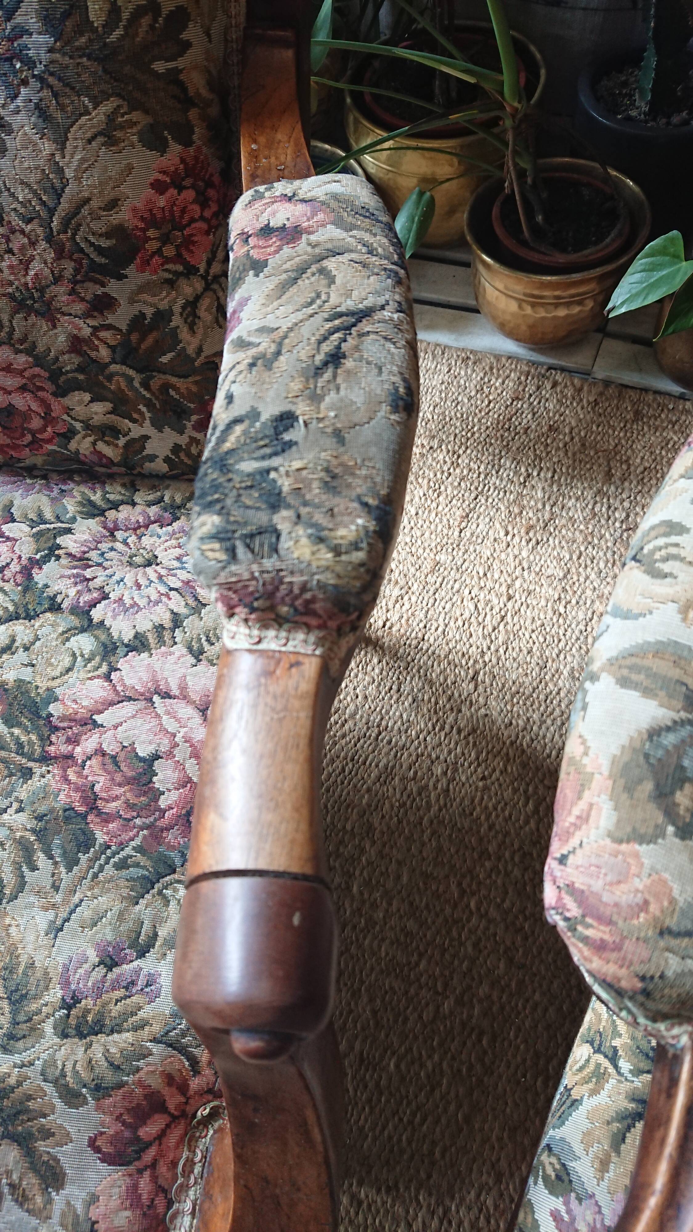Pair of voltaire armchairs