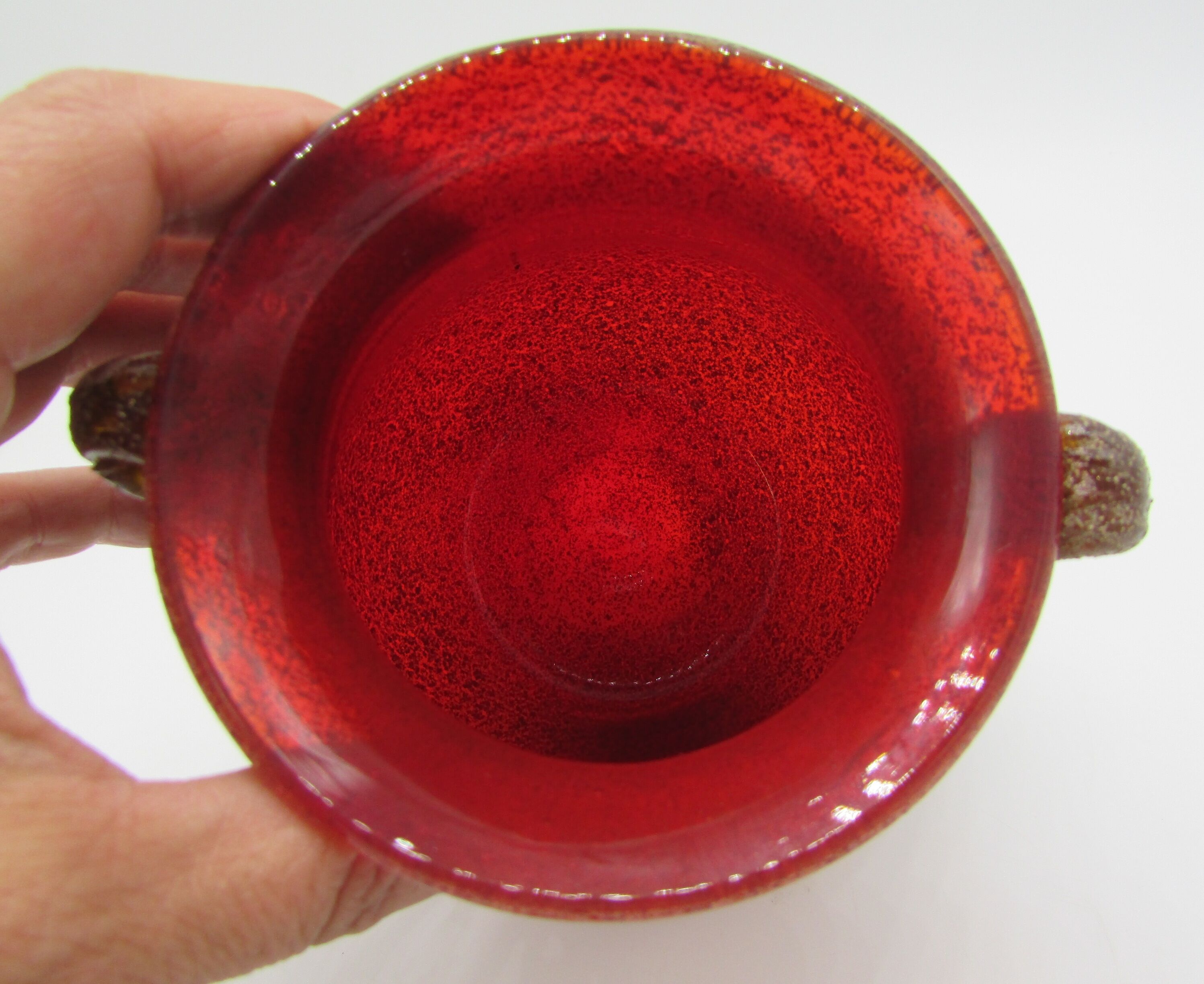 small vase glazed glass art-deco style