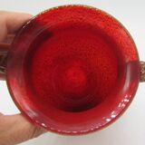 small vase glazed glass art-deco style