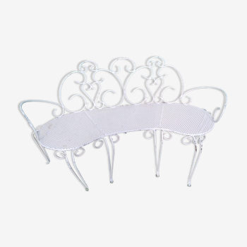 Beautiful rounded wrought iron bench