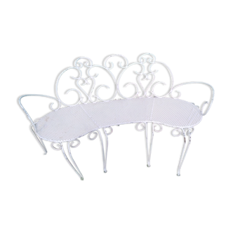 Beautiful rounded wrought iron bench
