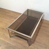 Chrome designer coffee table