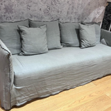 4-seater sofa blue grey stitching ghost 12 - gervasoni