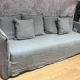 4-seater sofa blue grey stitching ghost 12 - gervasoni