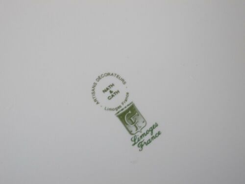 Limoges porcelain octagonal serving dish decorators Nath & Cath