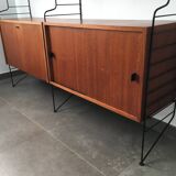 Scandinavian bookcase shelves Nisse String 1960s