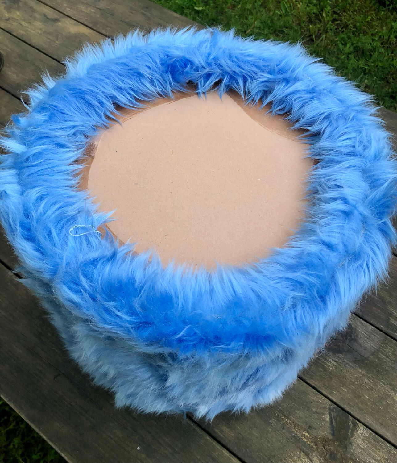 Vintage moumoute pouf