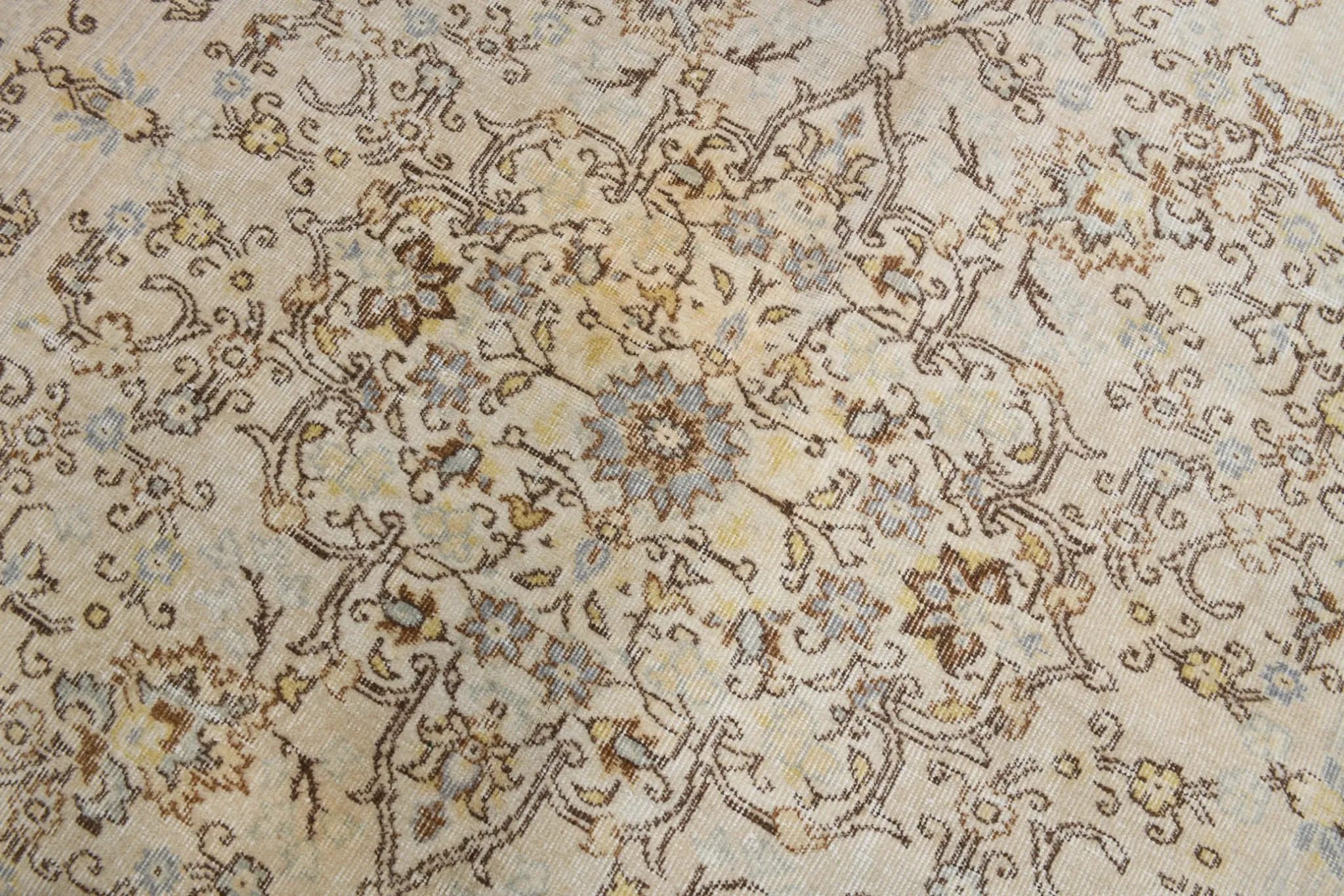 5x9 Ivory & Cream Oriental Persian Rug, Vintage Classic Home Decor Carpet