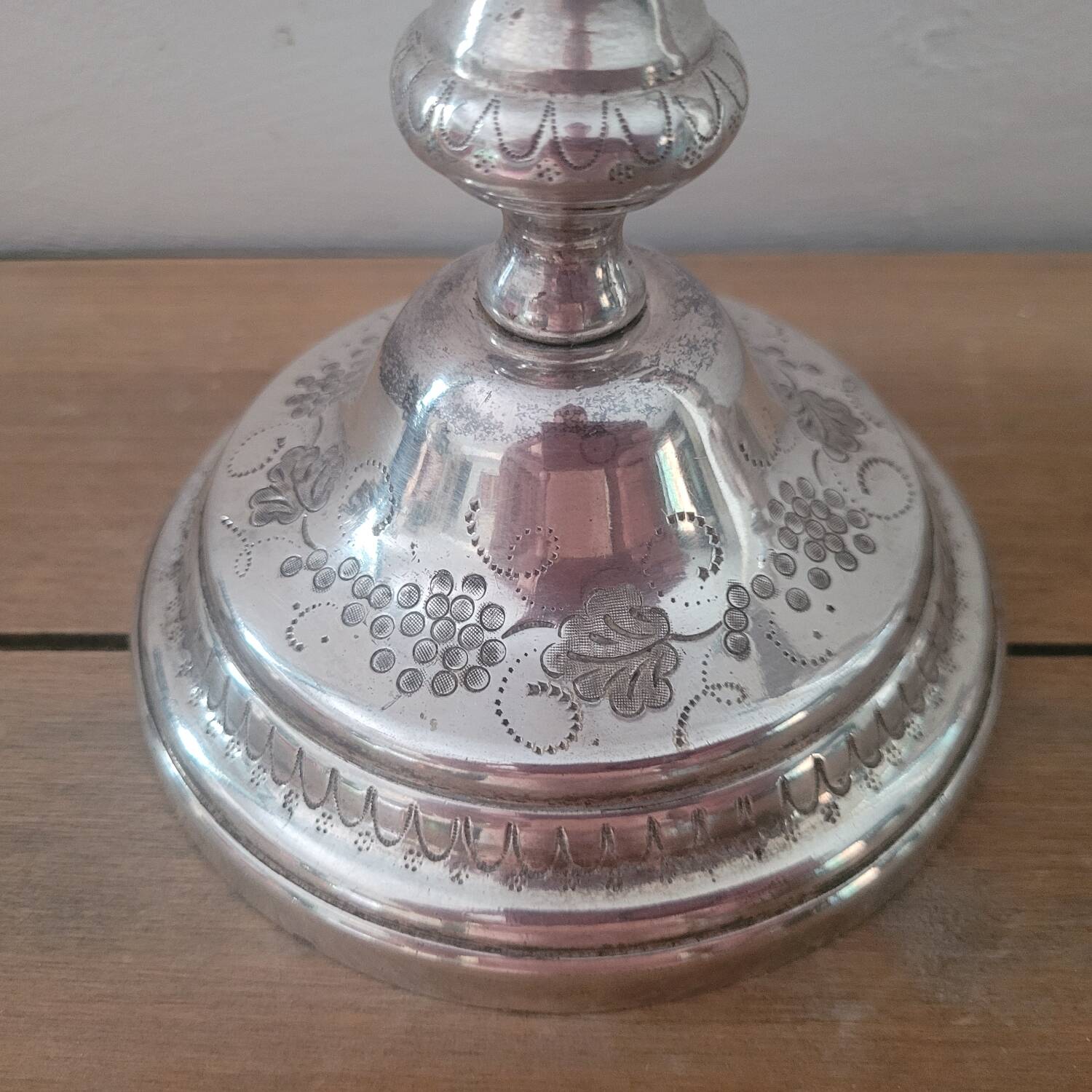 Pair of silver candlesticks 1900