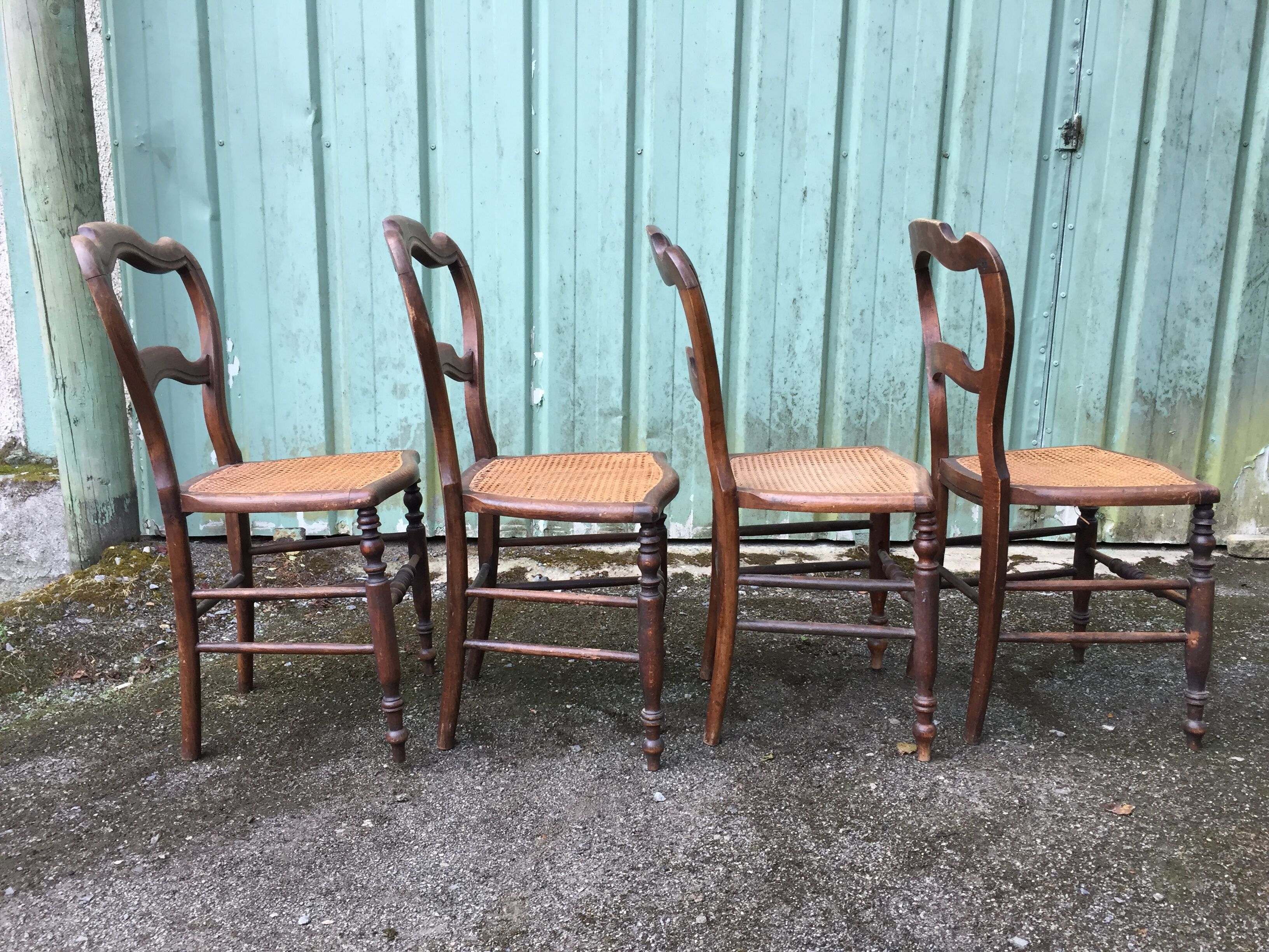 Louis Philippe style beech chairs