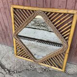 Rattan mirror