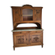 Grand Buffet deux-corps d'epoque 1910- Bois massif, Marbre & Miroir biseaut