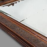Louis Philippe mirror in plaster and wood with handcrafted decorations, France ca. 1900