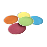 Five Salins deauville model dessert plates