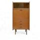 Secrétaire vintage 1950 bois massif clair