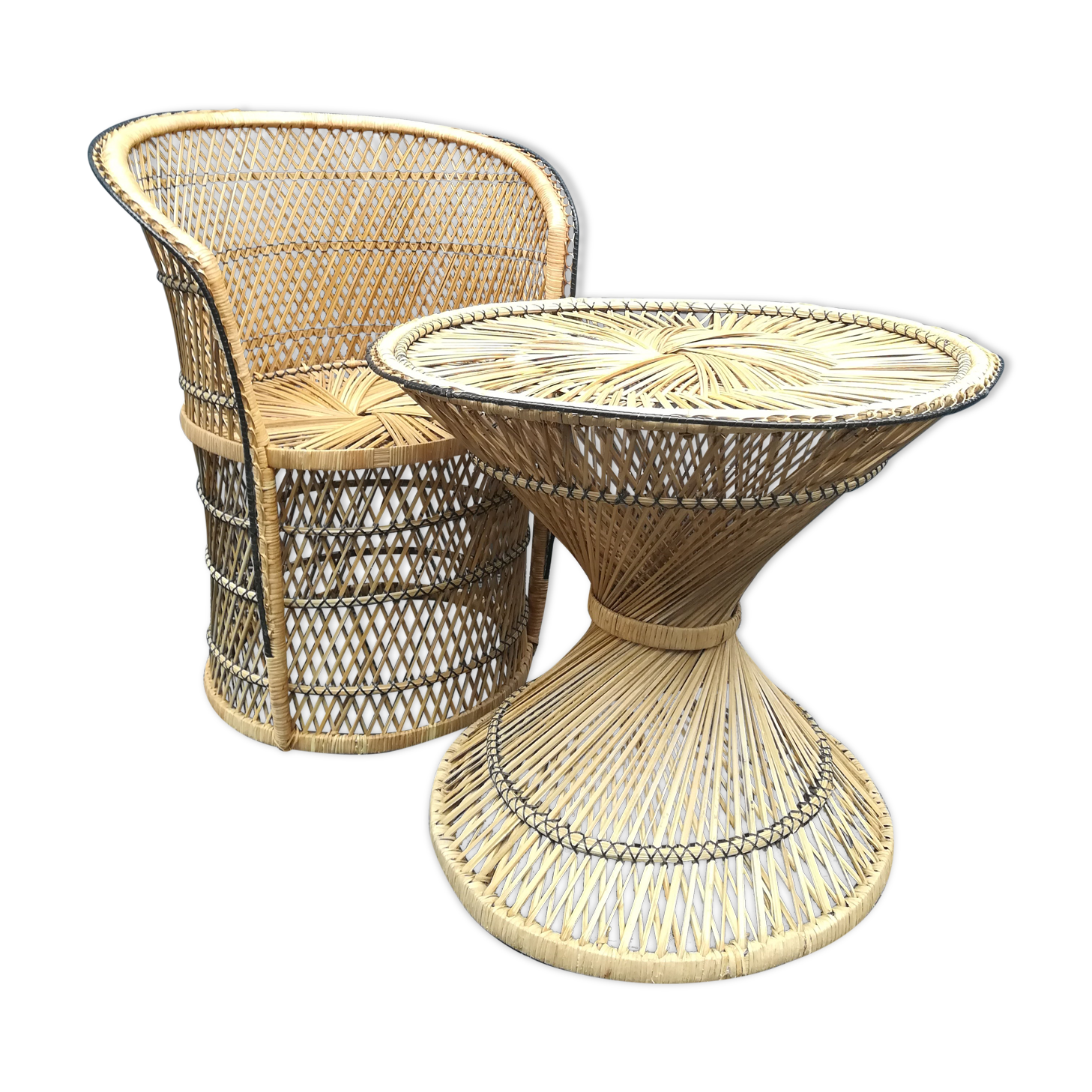 Table diabolo and its mini chair Emmanuelle