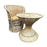 Table diabolo and its mini chair Emmanuelle