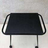 Black table on wheels from the 60s